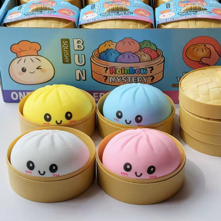 Squishy Mystery Dumplings Solid Colors – Cute Slow Rise Stress Relief Sensory Toy